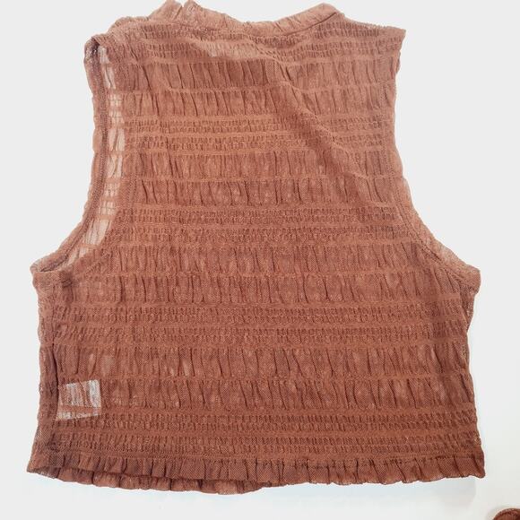 MORE TO COME Maxine Ruched Pant Set in Brown Small - Picture 13 of 14